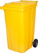 Edény Europlast 240 liter, műanyag, sárga, szemeteskuka