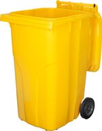 Edény Europlast 240 liter, műanyag, sárga, szemeteskuka