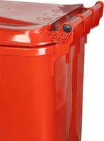 Edény Europlast 240 liter, műanyag, piros, szemeteskuka