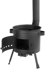 Cauldron Set Partyset, complete, for goulash, 13 liter cauldron, with ladle, lid and wooden spoon