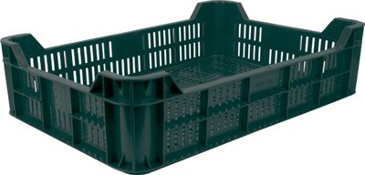 Rekesz gyümölcsre és zöldségre M10, 21 l, max. 10 kg, 600 x 400 x 150 mm, perforált, PE