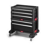 Cabinet Keter® 17199301, for tools, 5 drawers, on wheels, 562x289x502 mm