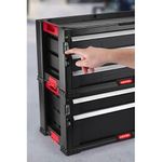 Cabinet Keter® 17199301, for tools, 5 drawers, on wheels, 562x289x502 mm