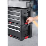 Cabinet Keter® 17199301, for tools, 5 drawers, on wheels, 562x289x502 mm