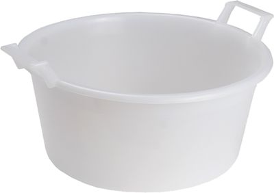 Tub ICS P9145, 18 lit., 45 cm, white, round, with ears