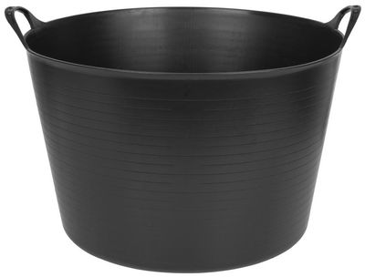 Vödör Strend Pro Flexi, fekete, építőipari, fülekkel, 51,5x39 cm, 55 literes
