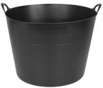 Vödör Strend Pro Flexi, fekete, építőipari, fülekkel, 46,5x37 cm, 42 literes