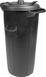 Edény ICS P140100, 100 liter, műanyag, fekete, szemeteskuka