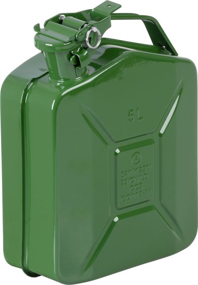Canister JerryCan LD5, 5 lit, metal, for fuel, green