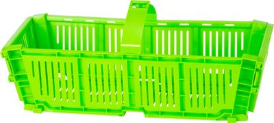 Crate Strend Pro, for fruit and vegetables, basket, foldable, with handle, green, 40x18x15 cm