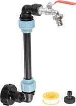 Strend Pro Garden készlet, 3/4" szelep + műanyag szűkítő 59 mm + 3/4" leeresztő, IBC tartályhoz