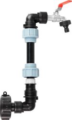 Strend Pro Garden készlet, 3/4" szelep + műanyag szűkítő 59 mm + 3/4" leeresztő, IBC tartályhoz