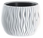 Planter SANDY Bowl 240, with insert, 238x161 mm, White