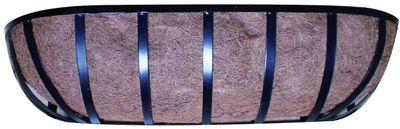 Virágcserép Strend Pro LC-CocoB-39, 61 x 17 x 18 cm, acél/kókusz, fali ovális