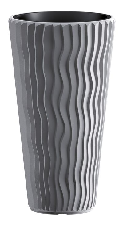 Flower pot Sandy Slim 400, silver