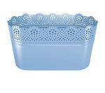 Flower pot LACE 285 mm, blue