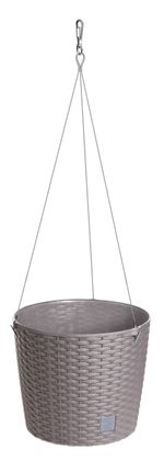 Virágcserép RATO Round WS 260, mokka, felfüggeszthető, akasztóval