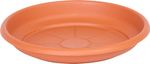 Plant pot saucer ICS ERICA, round, terracotta color, plastic, 16 cm