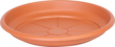 Podložka pod kvetináč ICS ERICA okrúhla,  farba terakota, plast, 18 cm