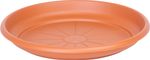 Plant pot saucer ICS ERICA, round, terracotta color, plastic, 22 cm
