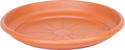 Podložka pod kvetináč ICS ERICA okrúhla,  farba terakota, plast, 22 cm