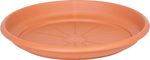 Plant pot saucer ICS ERICA, round, terracotta color, plastic, 24 cm