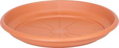 Podložka pod kvetináč ICS ERICA okrúhla,  farba terakota, plast, 24 cm