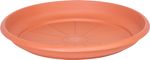Plant pot saucer ICS ERICA, round, terracotta color, plastic, 28 cm