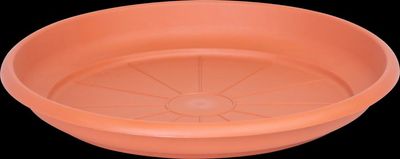 Podložka pod kvetináč ICS ERICA okrúhla,  farba terakota, plast, 28 cm
