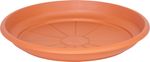 Plant pot saucer ICS ERICA, round, terracotta color, plastic, 38 cm