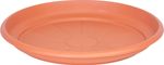 Plant pot saucer ICS ERICA, round, terracotta color, plastic, 46 cm