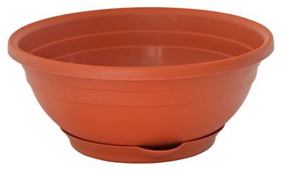 Flower pot round 25x10cm ICS SERENELLA