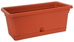 Planter ICS MELISSA, 40x20x16 cm, 6 L, window box, with saucer