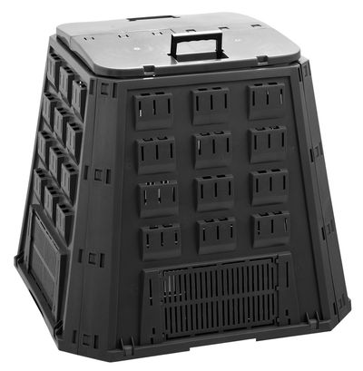 Composter 400lit. 885x0800x885mm EVOBLACK hobby, black