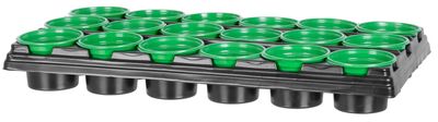 Seeding tray and flat 56x32x8 cm, 18 holes