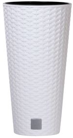 Planter RATO Tubus 250, with insert, White