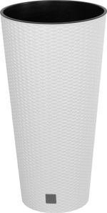 Planter RATO Tubus 400, with insert, White