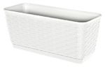 Rotan flover pot L-386mm W-154mm H- 142mm 6lit.Rattola, white