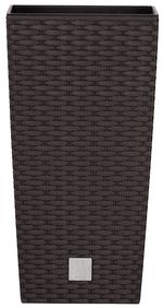Rotan flover pot square L - 225mm W -225mm H -421mm, 8/16.3lit. Rato square, brown