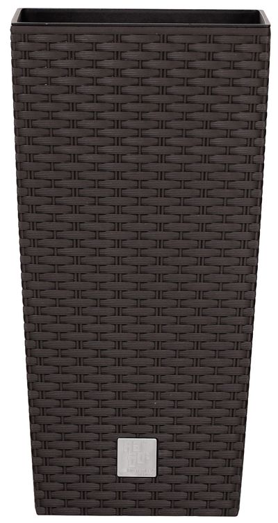 Rotan flover pot square L - 225mm W -225mm H -421mm, 8/16.3lit. Rato square, brown