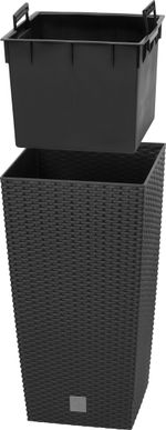 Planter RATO Square 325, with insert, Anthracite