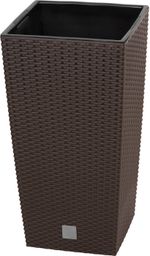 Planter RATO Square 325, with insert, Brown