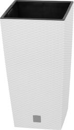 Rotan flover pot square L - 325mm W -325mm H -610mm, 21/49lit. Rato square, white