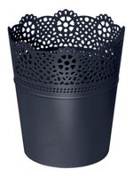 Flower pot LACE 180 mm, black