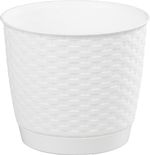 Planter RATOLLA Round 190, White, with saucer