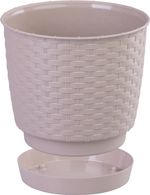 Planter RATOLLA Round 190, Mocha, with saucer