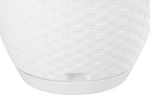 Planter RATOLLA Round W 240, hanging, White, with saucer, with hanger