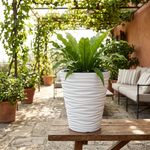 Planter SAND 350, 345x385 mm, White, with insert