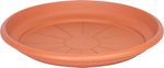 Plant pot saucer ICS ERICA, round, terracotta color, plastic, 43 cm