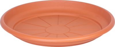 Podložka pod kvetináč ICS ERICA okrúhla,  farba terakota, plast, 43 cm